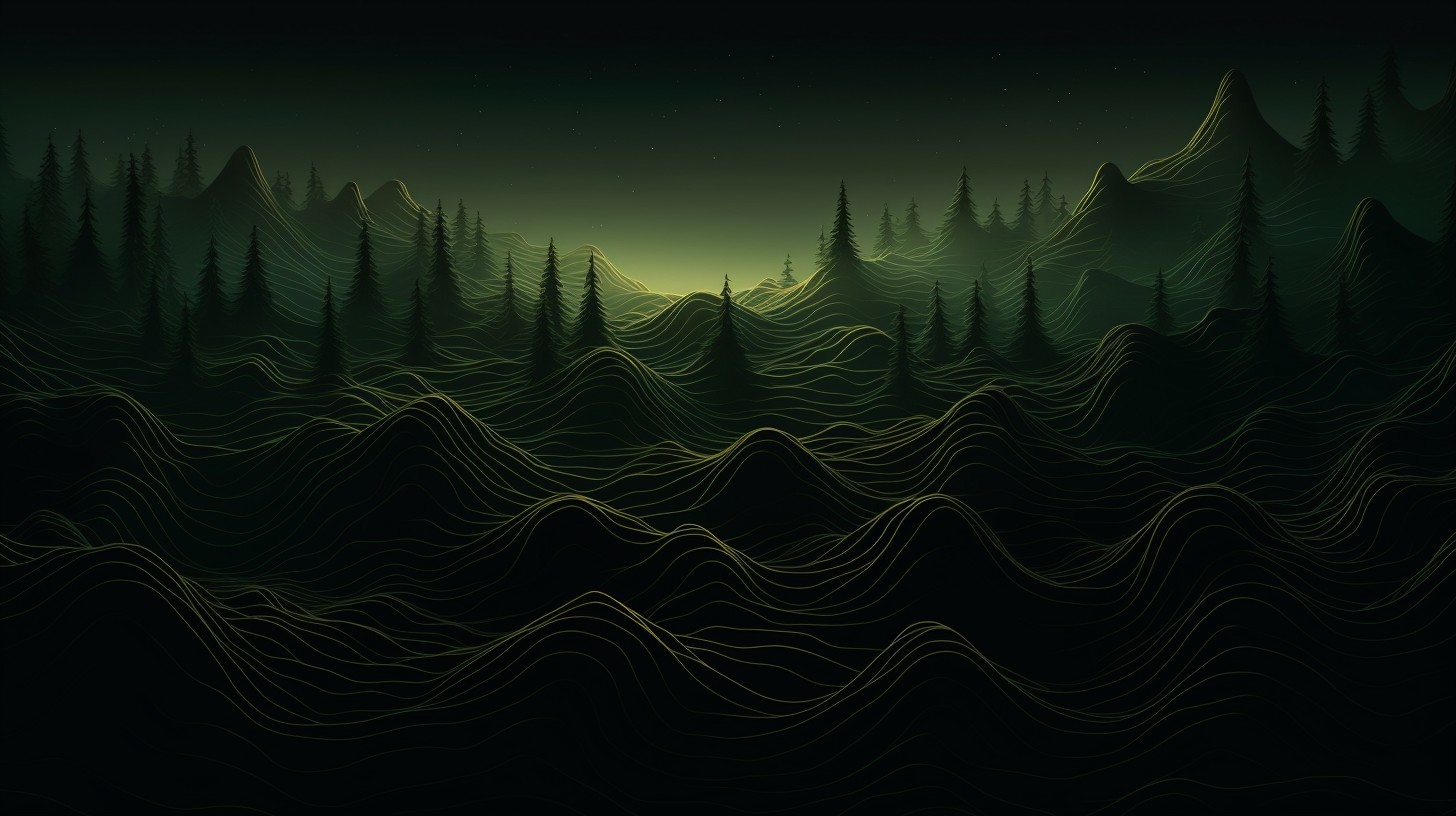 Wave pattern in the shape of a forest