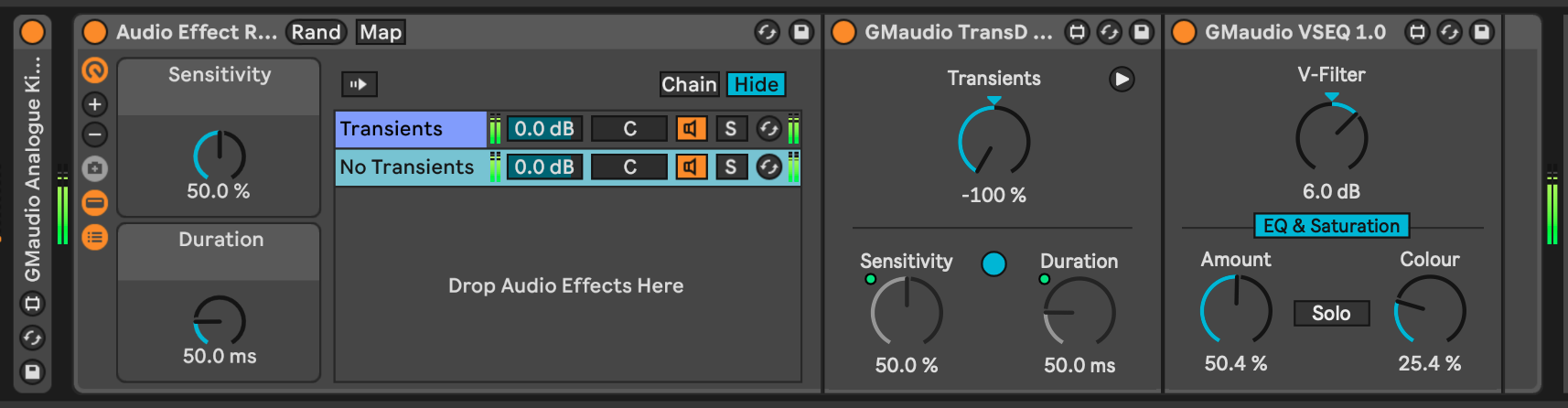 Example device chain using TransD