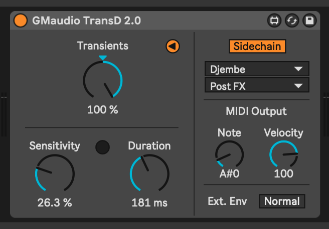TransD unfolded with external sidechain